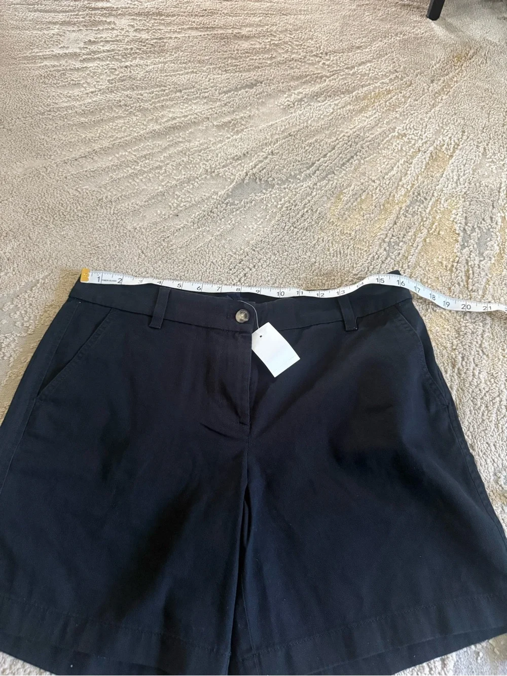 J. Crew Black Chino Shorts preppy longer modest cotton 8 new